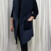 Faux Suede Gilet in Navy