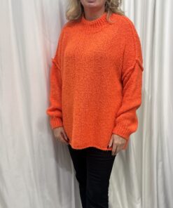Plain Chunky Jumper in Orange