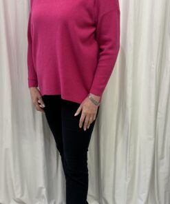 V Neck Plain Jumper with Drop Shoulder