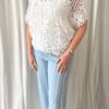 Stripe Trousers in Light Denim Blue
