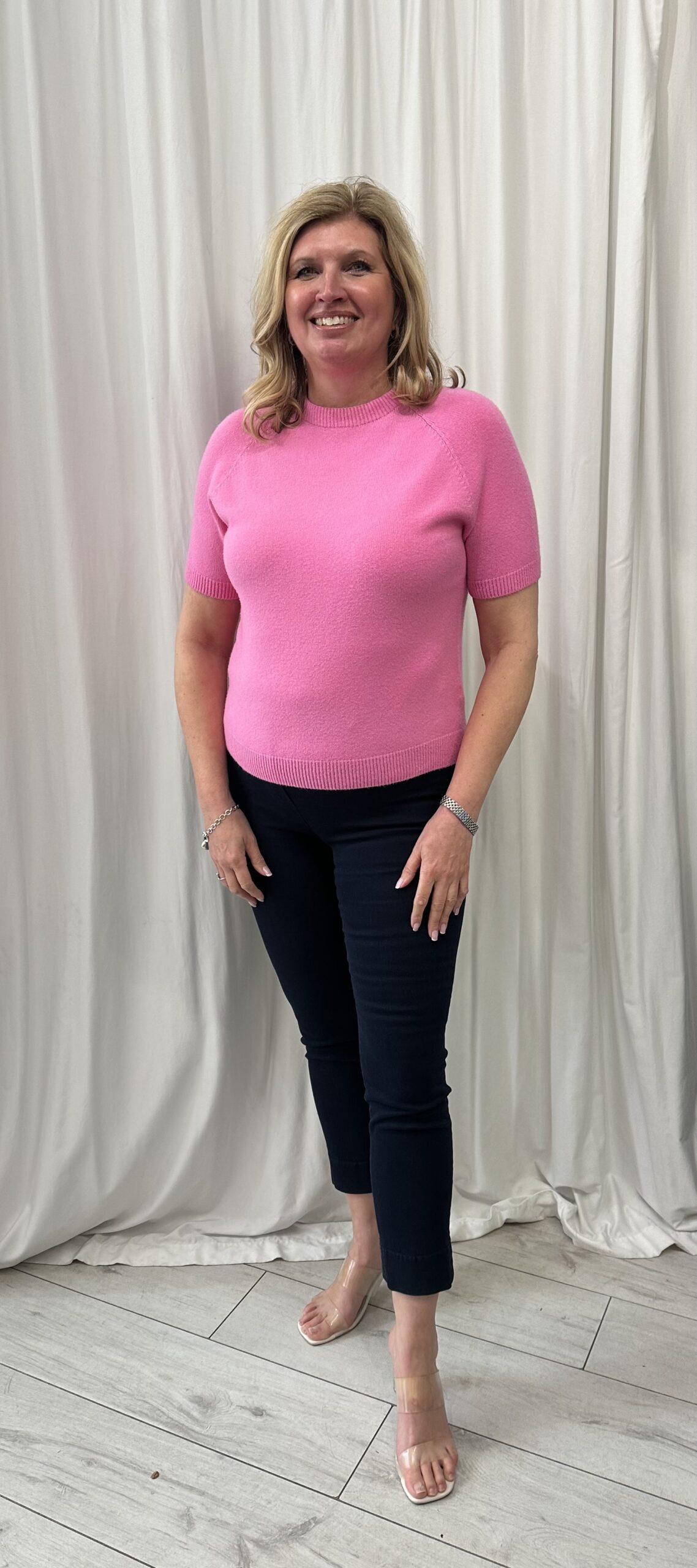 Round Neck Short Sleeve Jumper