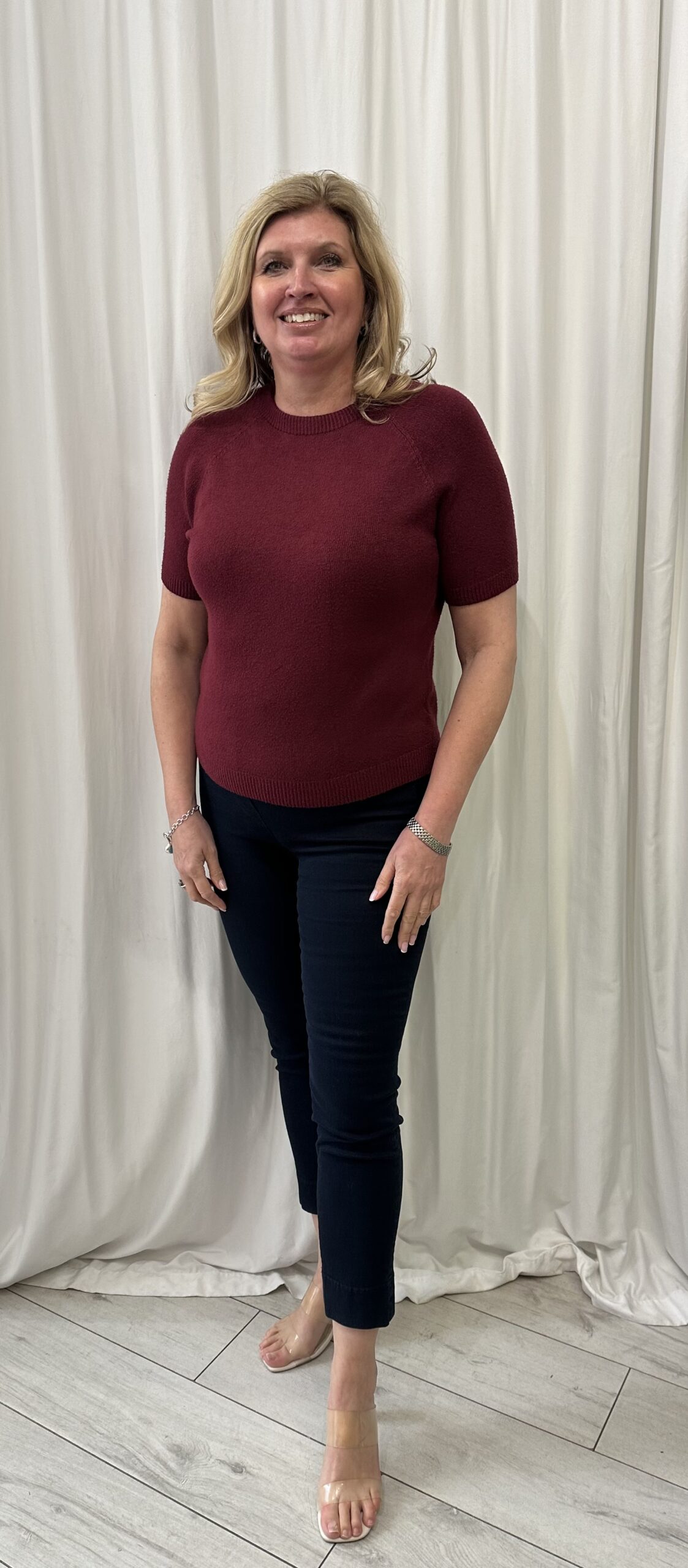 Round Neck Short Sleeve Jumper