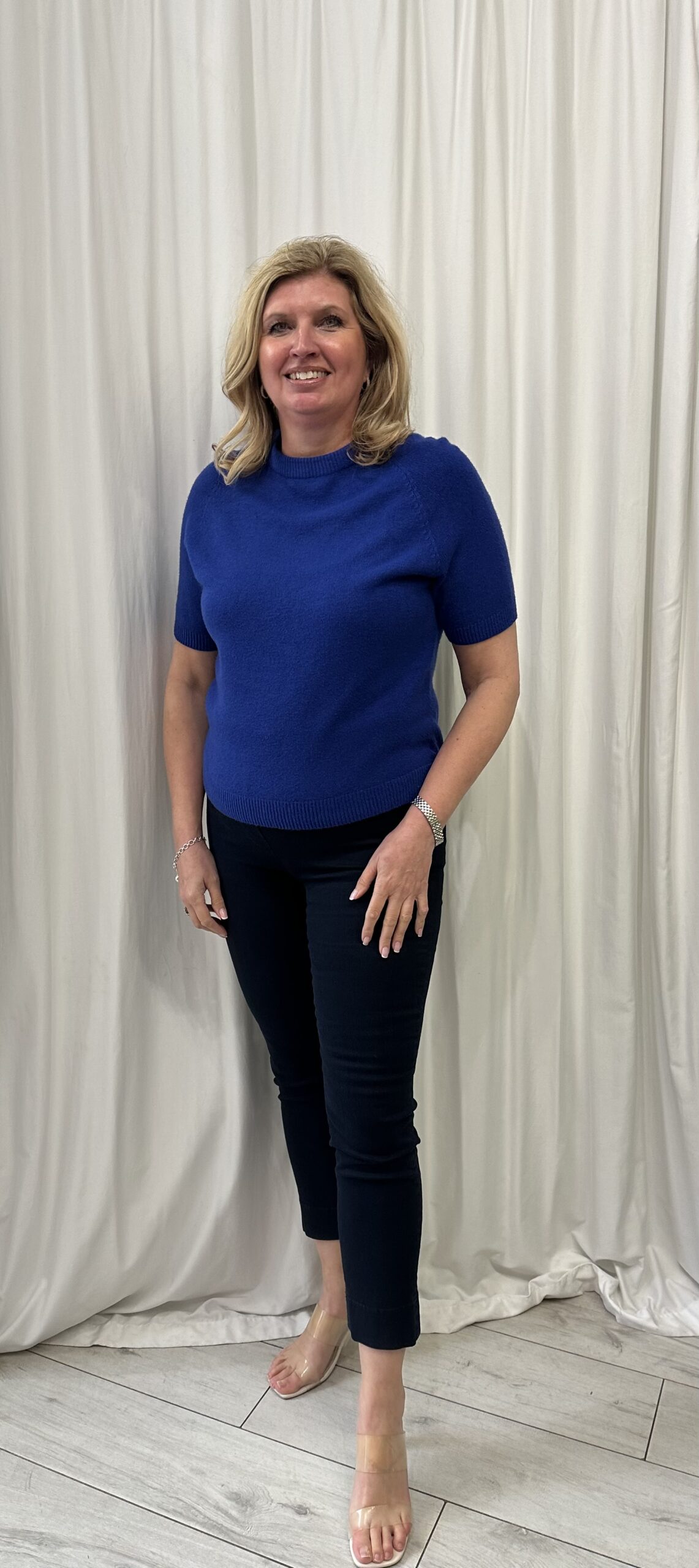 Round Neck Short Sleeve Jumper