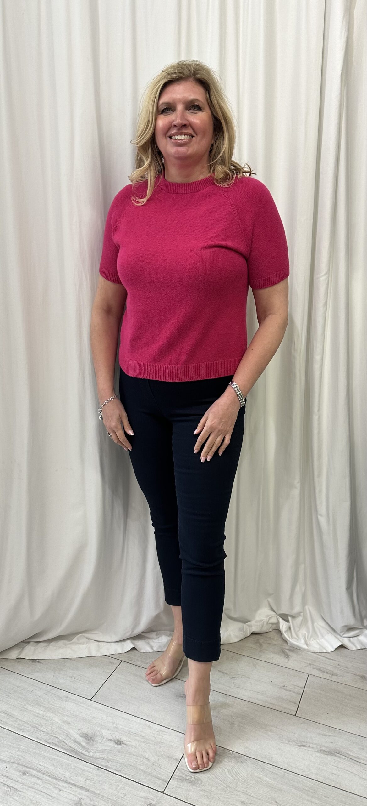 Round Neck Short Sleeve Jumper