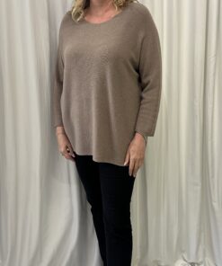 Round Neck Long Plain Jumper