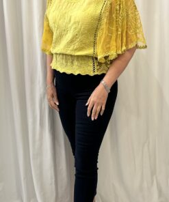 Lace & Embroidered Cotton Top