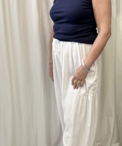 Linen Mix Trousers With 2 Side Pockets