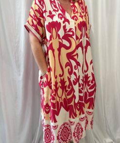 V Neck Pattern Dress