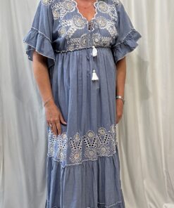 Boho Style Maxi Dress with Sequin Detail