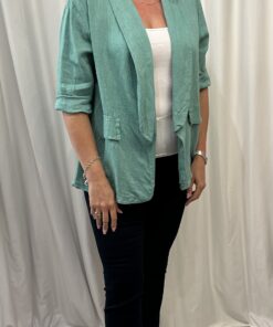Open Front Italian Linen Blazer