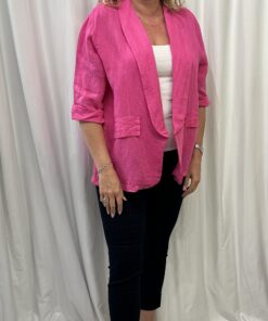 Open Front Italian Linen Blazer