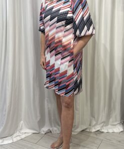Multi Coloured Diagonal Stripe Dress by Tia