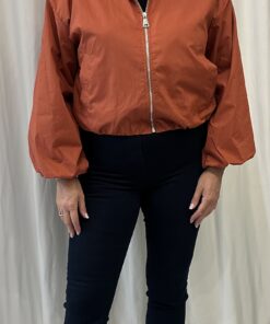 Lightweight Cropped Bomber Style Jacket
