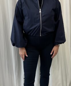 Lightweight Cropped Bomber Style Jacket