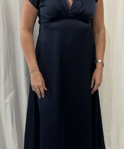 Satin V Neck Midi Dress